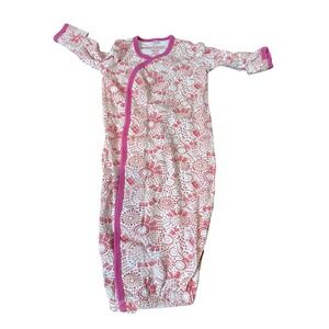 Magnificent Baby Smart Close Magnetic Gown Baby Girls 0-3M Pink Print Cotton
